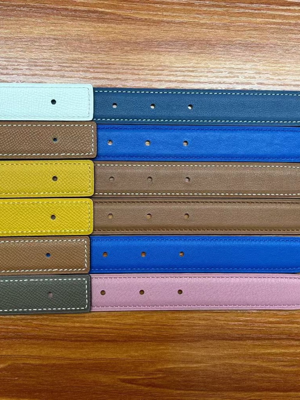 Men's Leather Belt Straps — Multi-Color Set